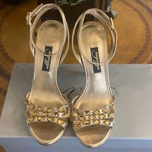 Ragazza Gold Embellished Heels